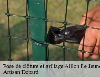 Pose de clôture et grillage aillon-le-jeune-73340 Artisan Debard