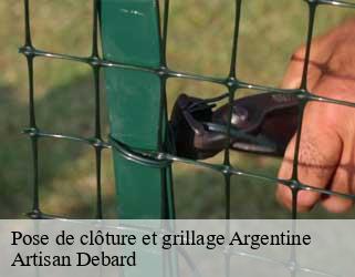 Pose de clôture et grillage  argentine-73220 Artisan Debard