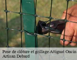 Pose de clôture et grillage  attignat-oncin-73610 Artisan Debard