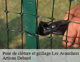 Pose de clôture et grillage  les-avanchers-valmorel-73260 Artisan Debard